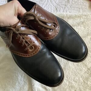 Cole Haan Men's Black & Brown Leather Brogue Oxford Dress Shoes Size 13